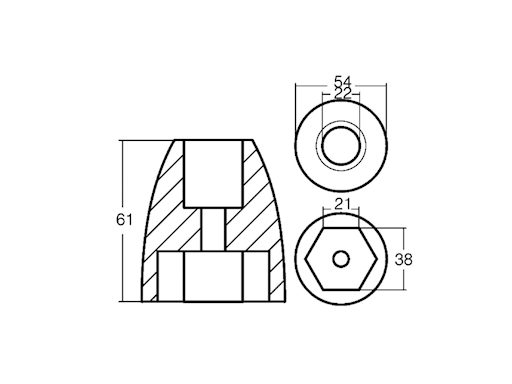 OGIVA PER MOTORI MERCURY BRAVO I-II-II X-XR