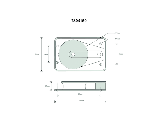 BOZZELLO SINGOLO FISSAGGIO IN PIANO