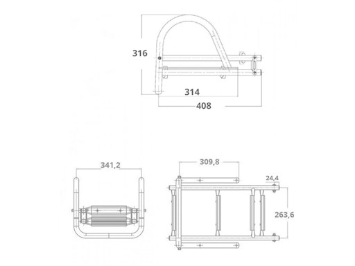 SCALETTA INOX RIBALTABILE