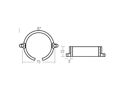COLLARE PER MOTORI MERCRUISER BRAVO I-II-III