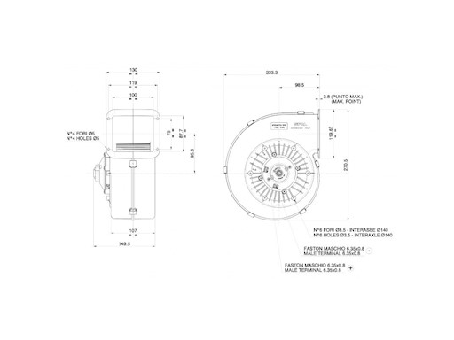 ASPIRATORE PORTATA 750 MC/ORA