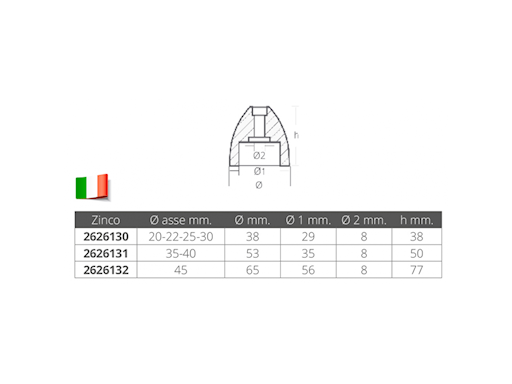 OGIVA DI RICAMBIO INSERTO ORIZZONTALE