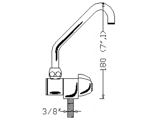 RUBINETTO IN OTTONE CROMATO