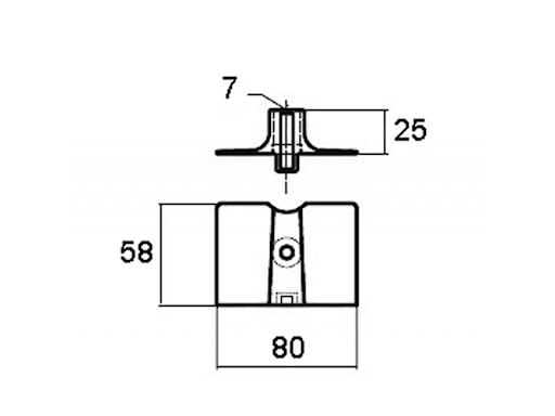 PIASTRA PER MOTORE YAMAHA 15/20 HP