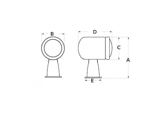 PROIETTORE ORIENTABILE IN ABS