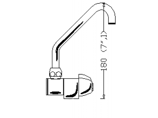 RUBINETTO MISCELATORE IN OTTONE CROMATO
