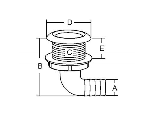 SCARICO A MARE CURVO IN PVC-INOX