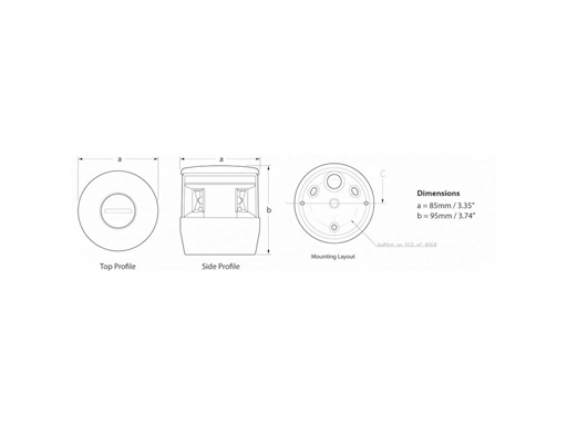 FANALE ALBERO NAVILED TRICOLORE+FONDA