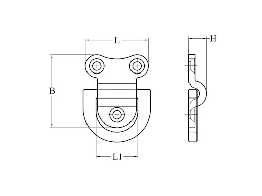 PIASTRA IN ACCIAIO INOX CON ANELLO