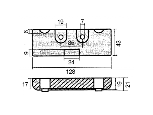 PIASTRA PER MOTORI MERCURY VERADO 200/275 HP