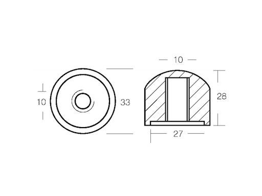 DADO BASAMENTO MERCRUISER ALPHA-BRAVO ONE