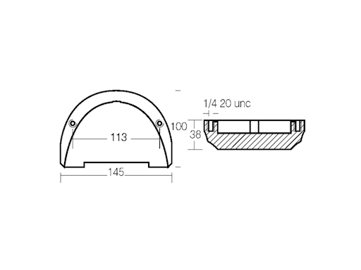 PLACCA PER PIEDE VOLVO SX/DP-S