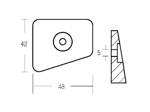 DOPPIA PLACCA PER MOTORI O.M.C/JOHNSON/EVINRUDE 20-35 HP