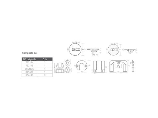 KIT ANODI PER MERCRUISER BRAVO III