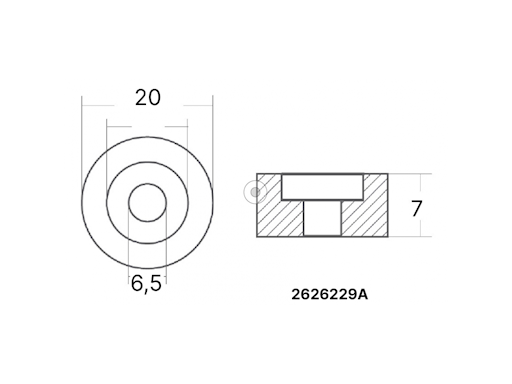 RONDELLA PER MOTORI O.M.C/JOHNSON/EVINRUDE 2-6 / 25-225 HP 4T