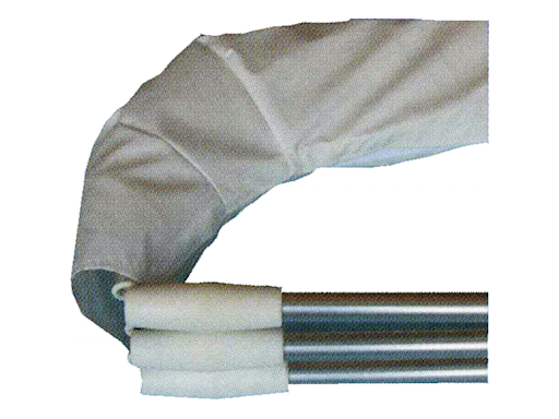 SNODI IN NYLON A 90 PER TUBO Ø MM.20