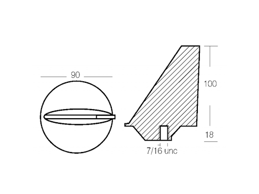 PINNA LUNGA PER POPPIERI MERCRUISER 80/140 HP