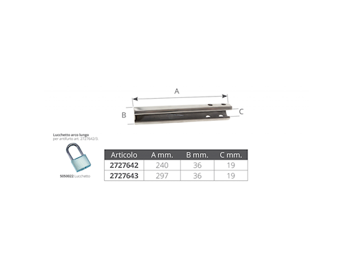 ANTIFURTO IN ACCIAIO INOX