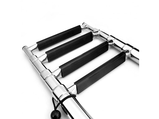 SCALETTA INOX TELESCOPICA 4 GRADINI