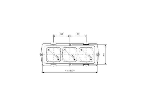 SUPPORTO A TRE MODULI