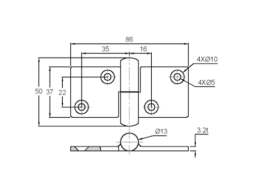 CERNIERA SFILABILE MM.86X50