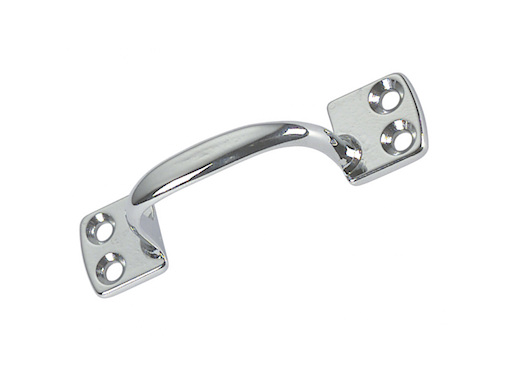 MANIGLIA IN OTTONE CROMATO MM.76