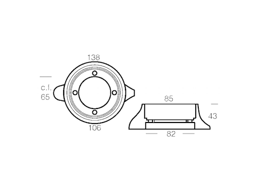 COLLARE PER PIEDE CORTO VOLVO SAIL DRIVE 110