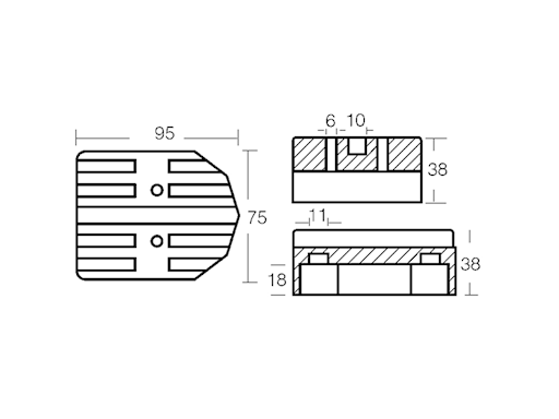 PLACCA PER MOTORI MERCRUISER ALPHA GEN 2- BRAVO I-II-III