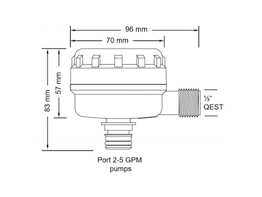 FILTRO A 90° FILETTATURA QEST