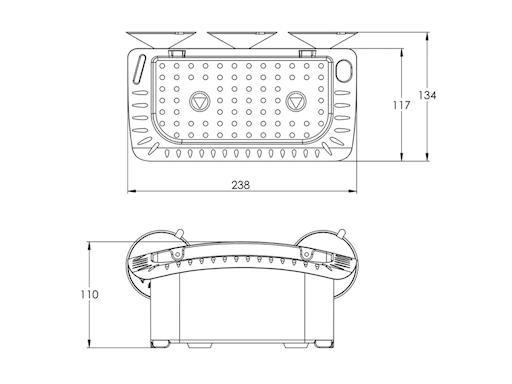 CONTENITORE IN PLASTICA MM.238X110X134