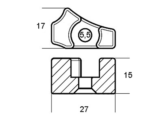 PIASTRINA PER MOTORI YAMAHA 9,9/15 HP