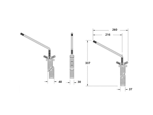SUPPORTO IN ACCIAIO INOX PER BARBECUE