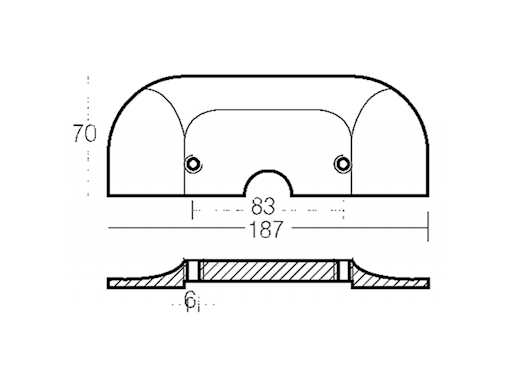 PIASTRA PER MOTORI MERCRUISER ALPHA ONE-ALPHA II GEN