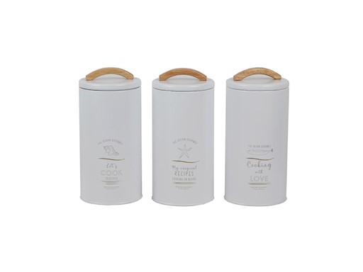 SET 3 PEZZI BARATTOLI DA CUCINA
