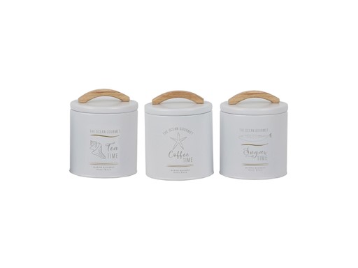 SET 3 PEZZI BARATTOLI DA CUCINA