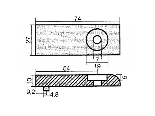 PIASTRA PER MOTORI MERCURY VERADO 200/275 HP