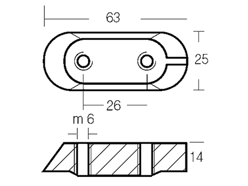 PIASTRINA PER YAMAHA 8-300HP 4T