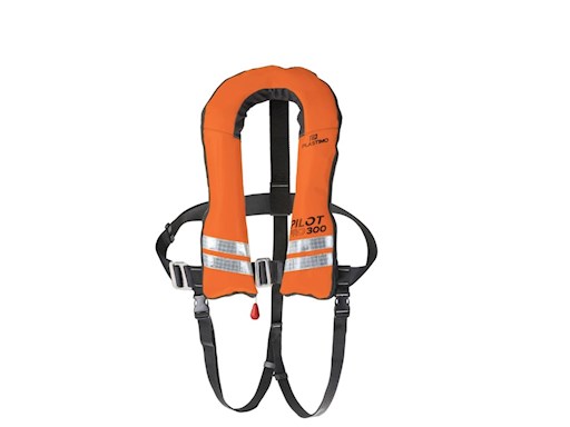 GIUBBOTTO AUTOMATICO PILOT PRO 300 ARANCIONE CON IMBRACATURA INGUINALE