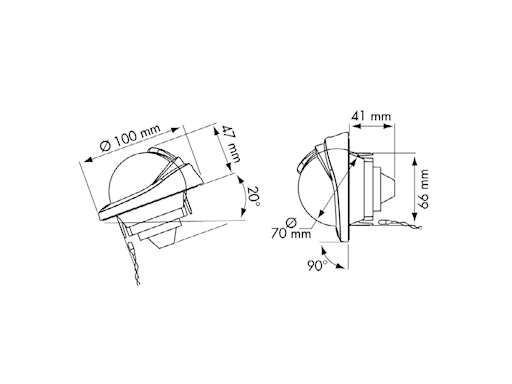 BUSSOLA OFFSHORE 75 AD INCASSO PER PARATIE VERTICALI O INCLINATE