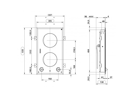 PIANO COTTURA INFINITE 2 FUOCHI