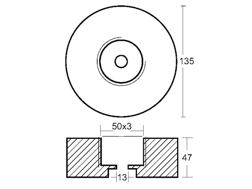 ANODO TONDO PER POPPA