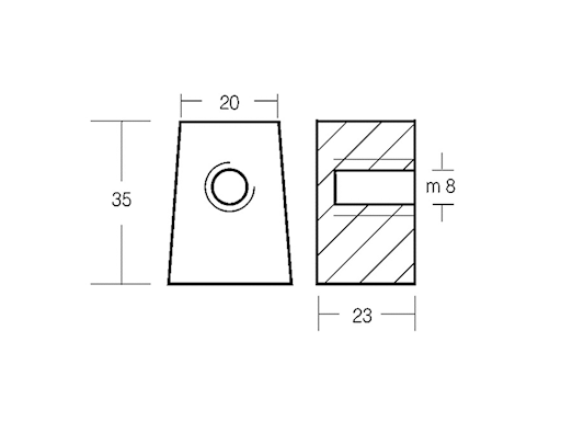 CUBO TRAPEZOIDALE YAMAHA RIF.OR.67C-45251-00