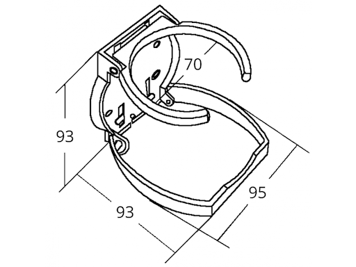 PORTABICCHIERE O LATTINA INOX/PVC