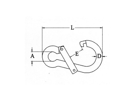 MOSCHETTONE APERTURA TRASVERSALE INOX 316
