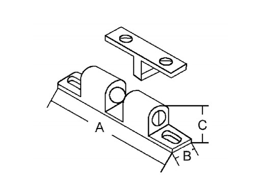 SCROCCHETTO A DOPPIA SFERA IN OTTONE