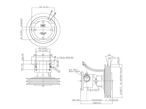 POMPA IN BRONZO 1" A FRIZIONE ELETTROMAGNETICA