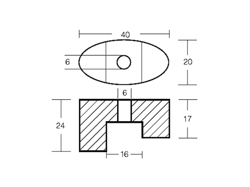 PIASTRINA PER BOW THRUST VETUS KW3