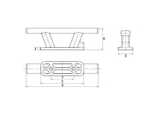 BITTA A GALLOCCIA INOX 316