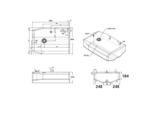 SERBATOIO CARBURANTE LT.133